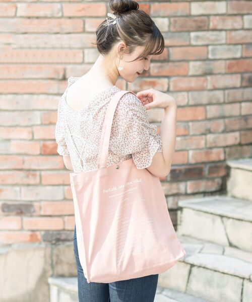 MAJESTIC LEGON（マジェスティックレゴン）の「カフェタイムトート（トートバッグ・レディース・ブラック/ピンク/アイボリー・FREE）」の14枚目の写真