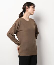 PICCIN | ダイナホット糸ホットレイV衿畔編みニット(ニット/セーター)