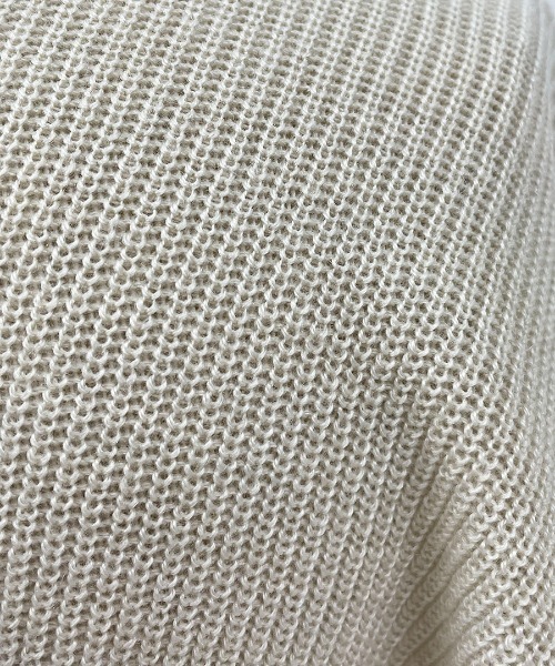 PICCIN（ピッチン）の「ダイナホット糸ホットレイV衿畔編みニット（ニット/セーター・レディース・チャコールグレー/ブラック/ブルー/アイボリー/モカ/ピンクベージュ・M）」の15枚目の写真