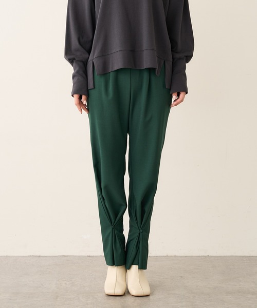 Lui's(ルイス)の「裾絞り2WAYパンツ(スラックス・レディース・グリーン/ブラック・FREE)」の6枚目の写真