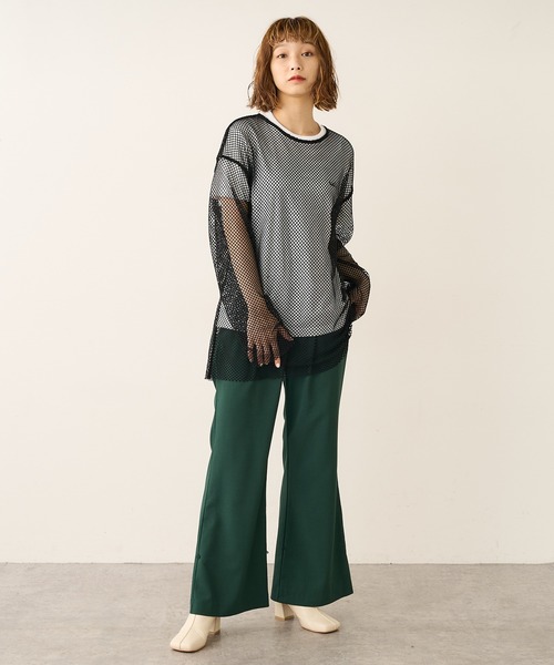 Lui's(ルイス)の「裾絞り2WAYパンツ(スラックス・レディース・グリーン/ブラック・FREE)」の4枚目の写真