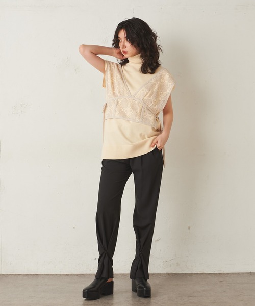 Lui's(ルイス)の「裾絞り2WAYパンツ(スラックス・レディース・グリーン/ブラック・FREE)」の20枚目の写真