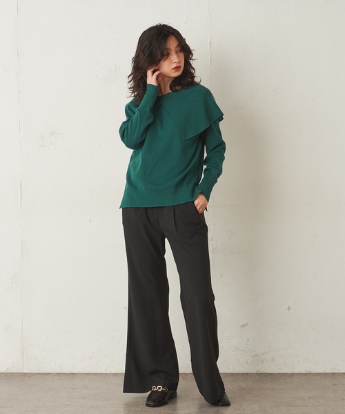 Lui's(ルイス)の「裾絞り2WAYパンツ(スラックス・レディース・グリーン/ブラック・FREE)」の22枚目の写真