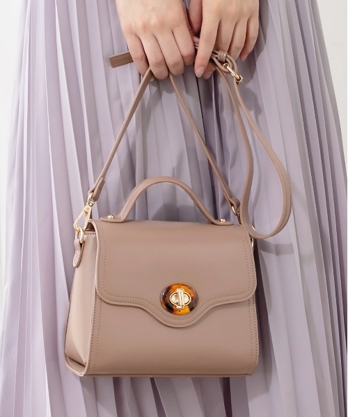 OLIVE des OLIVE（オリーブデオリーブ）の「【WEB限定】べっ甲ひねりショルダー（ショルダーバッグ・レディース・ブラック/ワインレッド/ダークブラウン/ダークベージュ・FREE）」の9枚目の写真