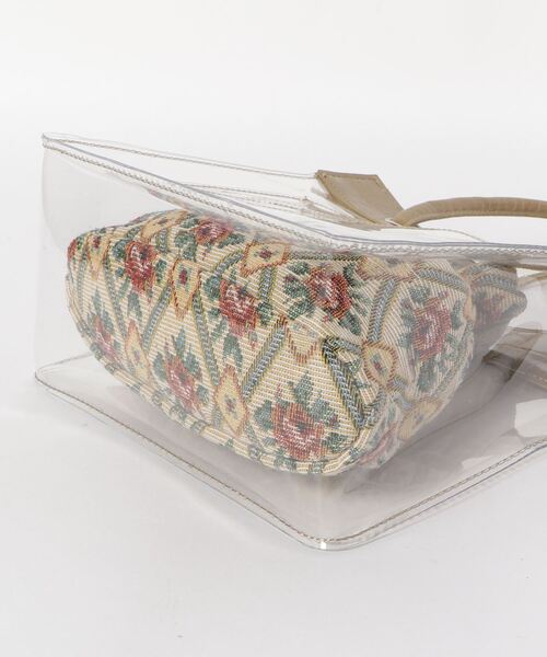 WEGO（ウィゴー）の「WEGO/クリアロングショルダートートバッグ（ショルダーバッグ・レディース・ブラック/ベージュ/オフホワイト/カーキ・FREE）」の14枚目の写真