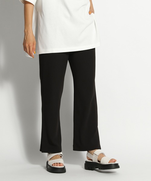 niko and...（ニコアンド）の「カットカルゼスラリパンツ（その他パンツ・レディース・ブラック/アイボリー/グリーン・MEDIUM/LARGE）」の2枚目の写真