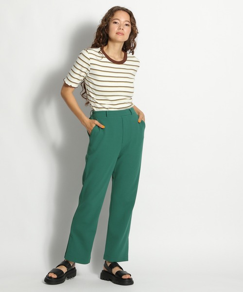 niko and...（ニコアンド）の「カットカルゼスラリパンツ（その他パンツ・レディース・ブラック/アイボリー/グリーン・MEDIUM/LARGE）」の5枚目の写真