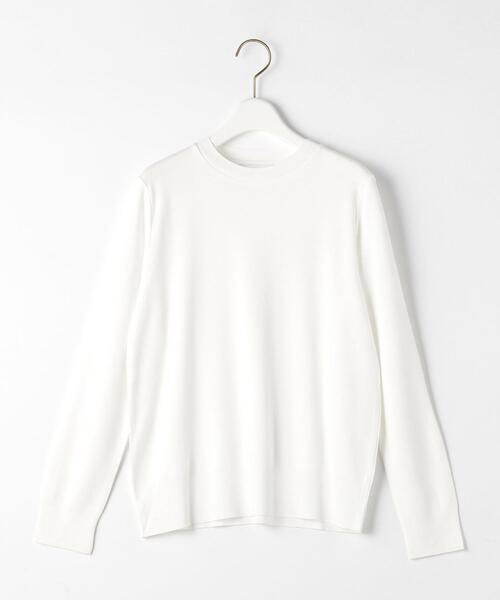 green label relaxing（グリーンレーベルリラクシング）の「ポンチ ニットソー クルーネック プルオーバー カットソー（Tシャツ/カットソー・レディース・ホワイト/ダークブラウン/その他1/ライラック・FREE）」の17枚目の写真