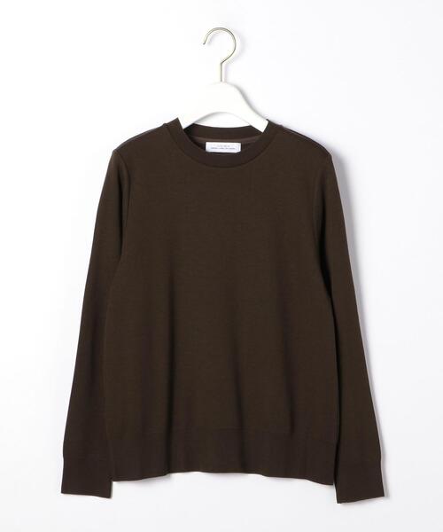 green label relaxing（グリーンレーベルリラクシング）の「ポンチ ニットソー クルーネック プルオーバー カットソー（Tシャツ/カットソー・レディース・ホワイト/ダークブラウン/その他1/ライラック・FREE）」の14枚目の写真