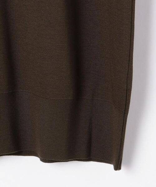 green label relaxing（グリーンレーベルリラクシング）の「ポンチ ニットソー クルーネック プルオーバー カットソー（Tシャツ/カットソー・レディース・ホワイト/ダークブラウン/その他1/ライラック・FREE）」の8枚目の写真