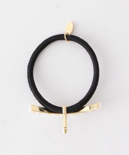 green label relaxing（グリーンレーベルリラクシング）の「【WEB限定】フェイク パール ラインバー ヘアカフ（ヘアゴム・レディース・オフホワイト・FREE）」の3枚目の写真