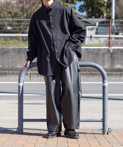 kutir(クティール)の「レトロボタンルーズシャツ(シャツ/ブラウス・メンズ・ブラック/ホワイト・MEDIUM/LARGE)」の11枚目の写真