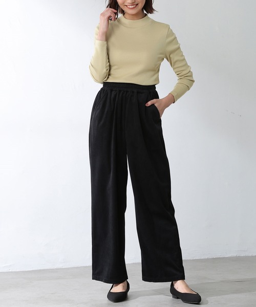 Honeys（ハニーズ）の「テレコハイネックＴ（Tシャツ/カットソー・レディース・イエロー/ベージュ系その他/グレー×ピンク/ブラック/ブラウン系その他/アイボリー・M/S/L）」の21枚目の写真