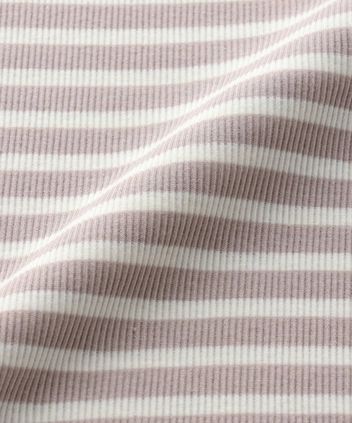 Honeys（ハニーズ）の「テレコハイネックＴ（Tシャツ/カットソー・レディース・イエロー/ベージュ系その他/グレー×ピンク/ブラック/ブラウン系その他/アイボリー・M/S/L）」の8枚目の写真