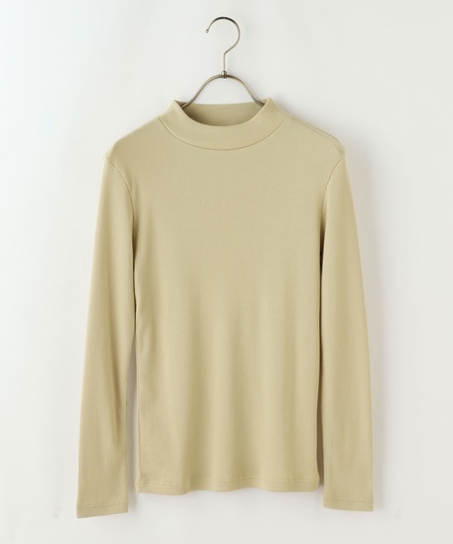 Honeys（ハニーズ）の「テレコハイネックＴ（Tシャツ/カットソー・レディース・イエロー/ベージュ系その他/グレー×ピンク/ブラック/ブラウン系その他/アイボリー・M/S/L）」の12枚目の写真