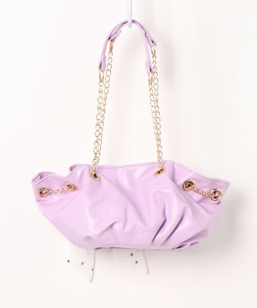 Anuenue（アヌエヌエ）の「スカーフ リボン付き ショルダーバッグ（ショルダーバッグ・レディース・ホワイト/ブラック/パープル・FREE）」の11枚目の写真