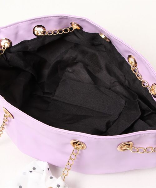 Anuenue（アヌエヌエ）の「スカーフ リボン付き ショルダーバッグ（ショルダーバッグ・レディース・ホワイト/ブラック/パープル・FREE）」の19枚目の写真