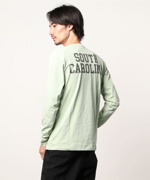 SHISKY（シスキー）の「ロゴプリント長袖カットソー（Tシャツ/カットソー・メンズ・オフホワイト/モカ/ミント/ベージュ系/ブラウン/チャコール/ベージュ/ブラック/ネイビー/杢グレー・M/L/XL）」の18枚目の写真