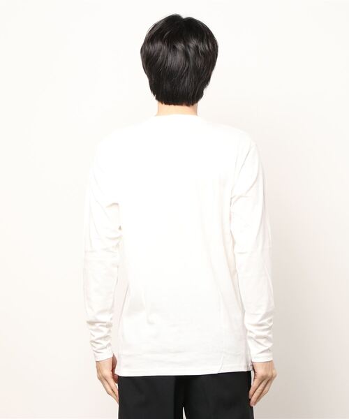 SHISKY（シスキー）の「ロゴプリント長袖カットソー（Tシャツ/カットソー・メンズ・オフホワイト/モカ/ミント/ベージュ系/ブラウン/チャコール/ベージュ/ブラック/ネイビー/杢グレー・M/L/XL）」の11枚目の写真