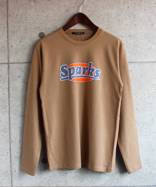 SHISKY（シスキー）の「ロゴプリント長袖カットソー（Tシャツ/カットソー・メンズ・オフホワイト/モカ/ミント/ベージュ系/ブラウン/チャコール/ベージュ/ブラック/ネイビー/杢グレー・M/L/XL）」の7枚目の写真