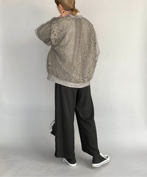 PICCIN(ピッチン)の「サテンジャガードイージーパンツ(その他パンツ・レディース・ダークグリーン/ブラック・M)」の22枚目の写真