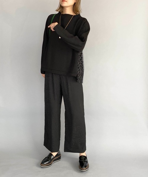 PICCIN(ピッチン)の「サテンジャガードイージーパンツ(その他パンツ・レディース・ダークグリーン/ブラック・M)」の19枚目の写真