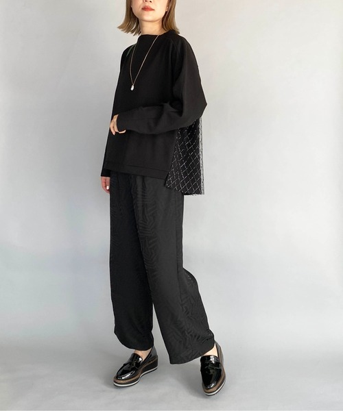 PICCIN(ピッチン)の「サテンジャガードイージーパンツ(その他パンツ・レディース・ダークグリーン/ブラック・M)」の16枚目の写真