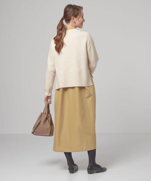 closet story(クローゼットストーリー)の「<closet story(クローゼットストーリー)>ニット×シャツワンピース(ワンピース・レディース・ベージュ/オフホワイト/ライム・FREE)」の16枚目の写真