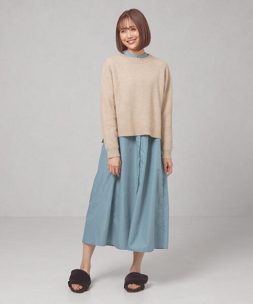 closet story(クローゼットストーリー)の「<closet story(クローゼットストーリー)>ニット×シャツワンピース(ワンピース・レディース・ベージュ/オフホワイト/ライム・FREE)」の21枚目の写真