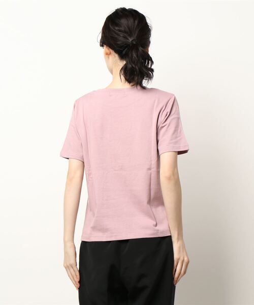 Cheek(チーク)の「刺繍チビTee(Tシャツ/カットソー・レディース・ピンク/オフホワイト/チャコールグレー・MEDIUM)」の5枚目の写真