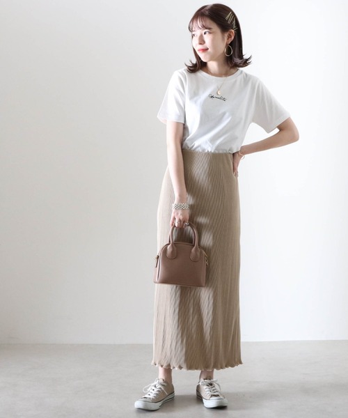 Cheek(チーク)の「刺繍チビTee(Tシャツ/カットソー・レディース・ピンク/オフホワイト/チャコールグレー・MEDIUM)」の20枚目の写真