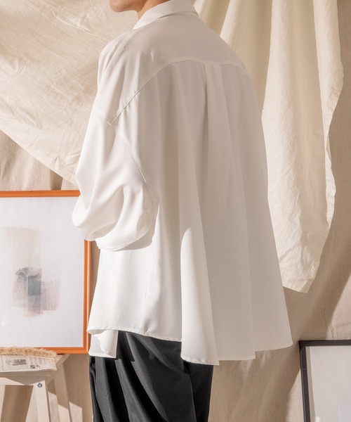 Adoon plain(アドーンプレーン)の「【Adoon plain】ポケットデザインシャツ(シャツ/ブラウス・メンズ・ホワイト/ブラック・MEDIUM/LARGE)」の4枚目の写真