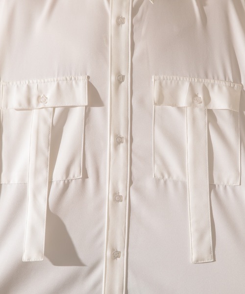Adoon plain(アドーンプレーン)の「【Adoon plain】ポケットデザインシャツ(シャツ/ブラウス・メンズ・ホワイト/ブラック・MEDIUM/LARGE)」の15枚目の写真