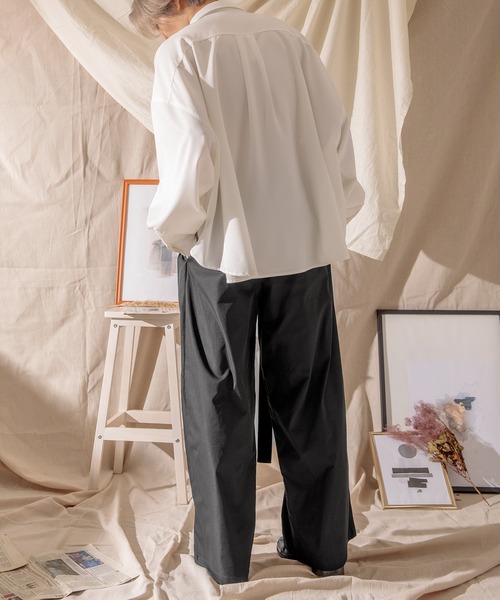 Adoon plain(アドーンプレーン)の「【Adoon plain】ポケットデザインシャツ(シャツ/ブラウス・メンズ・ホワイト/ブラック・MEDIUM/LARGE)」の3枚目の写真