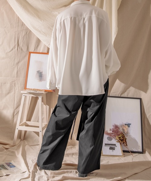 Adoon plain(アドーンプレーン)の「【Adoon plain】ポケットデザインシャツ(シャツ/ブラウス・メンズ・ホワイト/ブラック・MEDIUM/LARGE)」の6枚目の写真