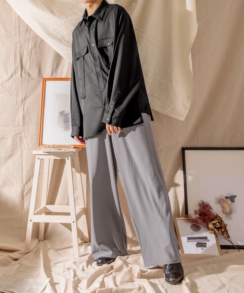 Adoon plain(アドーンプレーン)の「【Adoon plain】ポケットデザインシャツ(シャツ/ブラウス・メンズ・ホワイト/ブラック・MEDIUM/LARGE)」の11枚目の写真