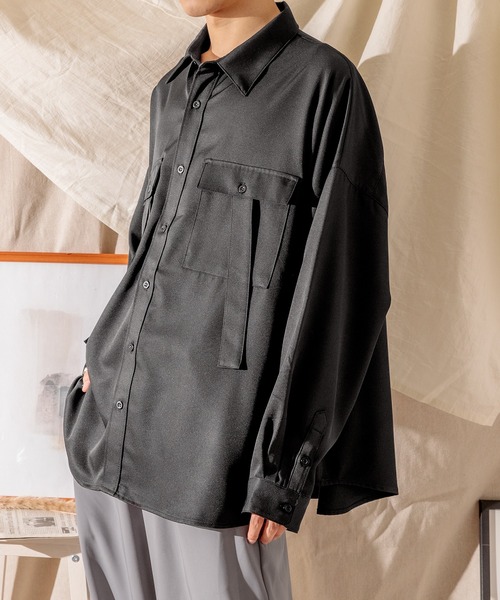 Adoon plain(アドーンプレーン)の「【Adoon plain】ポケットデザインシャツ(シャツ/ブラウス・メンズ・ホワイト/ブラック・MEDIUM/LARGE)」の16枚目の写真