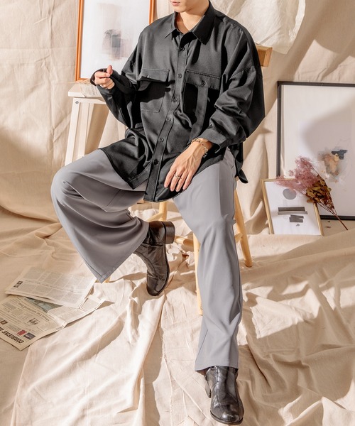 Adoon plain(アドーンプレーン)の「【Adoon plain】ポケットデザインシャツ(シャツ/ブラウス・メンズ・ホワイト/ブラック・MEDIUM/LARGE)」の22枚目の写真