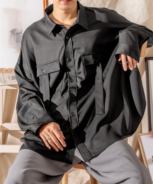 Adoon plain(アドーンプレーン)の「【Adoon plain】ポケットデザインシャツ(シャツ/ブラウス・メンズ・ホワイト/ブラック・MEDIUM/LARGE)」の8枚目の写真