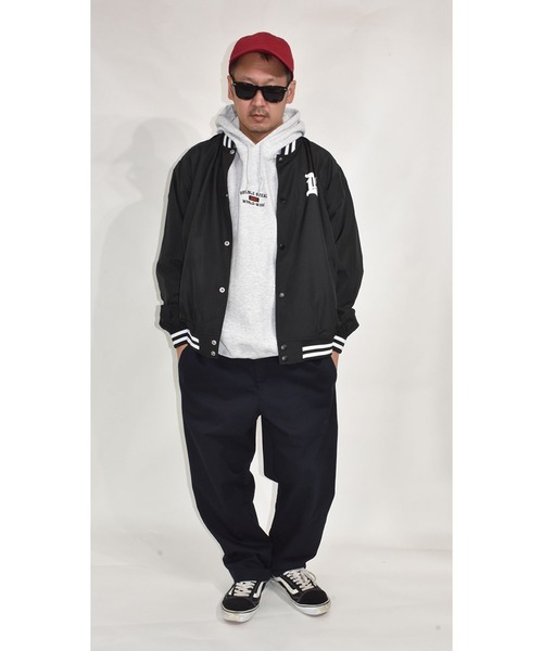 DOUBLE STEAL(ダブルスティール)の「EXCLUSIVE NYLON STADIUM JUMPER(スタジャン・メンズ・ブラック・LARGE/X-LARGE/MEDIUM)」の11枚目の写真