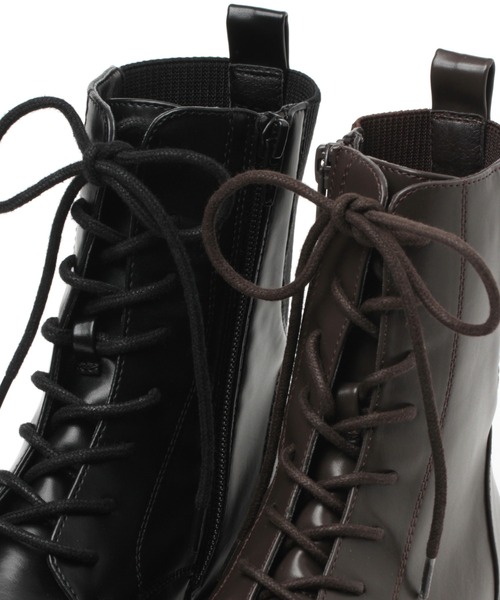 GLOBAL WORK（グローバルワーク）の「ハッスイレースアップブーツ/214693（ブーツ・レディース・ブラック/ダークブラウン・SMALL/MEDIUM/LARGE）」の13枚目の写真