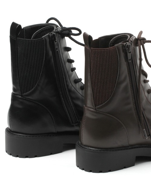GLOBAL WORK（グローバルワーク）の「ハッスイレースアップブーツ/214693（ブーツ・レディース・ブラック/ダークブラウン・SMALL/MEDIUM/LARGE）」の14枚目の写真