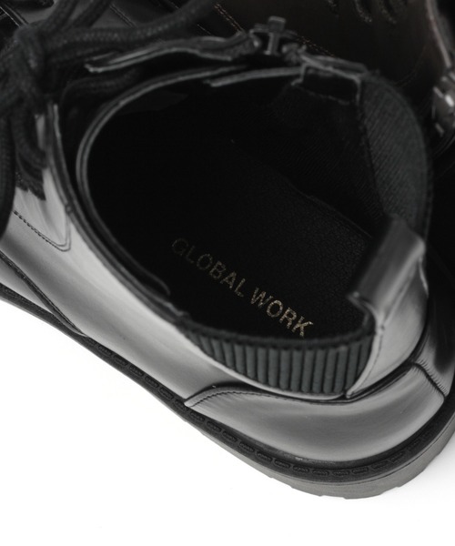 GLOBAL WORK（グローバルワーク）の「ハッスイレースアップブーツ/214693（ブーツ・レディース・ブラック/ダークブラウン・SMALL/MEDIUM/LARGE）」の10枚目の写真