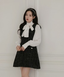 ANDGEEBEE | ツィードジャンパースカート(ジャンパースカート)