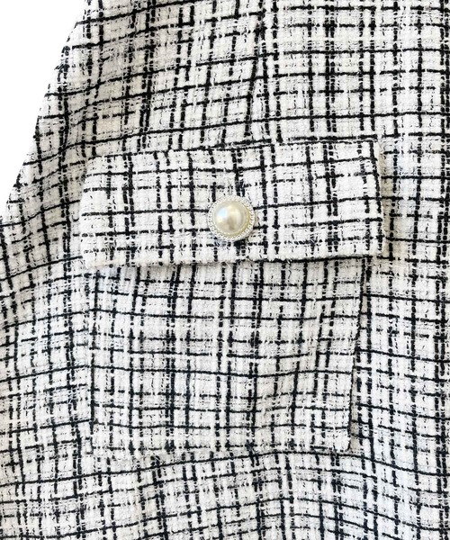 ANDGEEBEE（アンジービー）の「ツィードジャンパースカート（ジャンパースカート・レディース・ブラック/アイボリー・MEDIUM）」の12枚目の写真