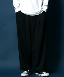 ANPAS | Drape Wide Tuck Tapered Pants/ドレープ ワイドタックテーパードパンツ スラックス(スラックス)