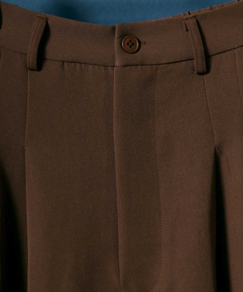 ANPAS（アンパス）の「Drape Wide Tuck Tapered Pants/ドレープ ワイドタックテーパードパンツ スラックス（スラックス・メンズ・ブルー/ブラック/ブラウン/キャメル・M/L）」の15枚目の写真
