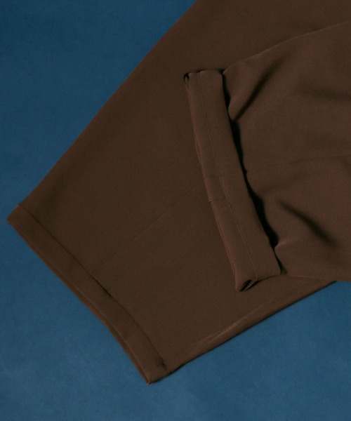ANPAS（アンパス）の「Drape Wide Tuck Tapered Pants/ドレープ ワイドタックテーパードパンツ スラックス（スラックス・メンズ・ブルー/ブラック/ブラウン/キャメル・M/L）」の20枚目の写真