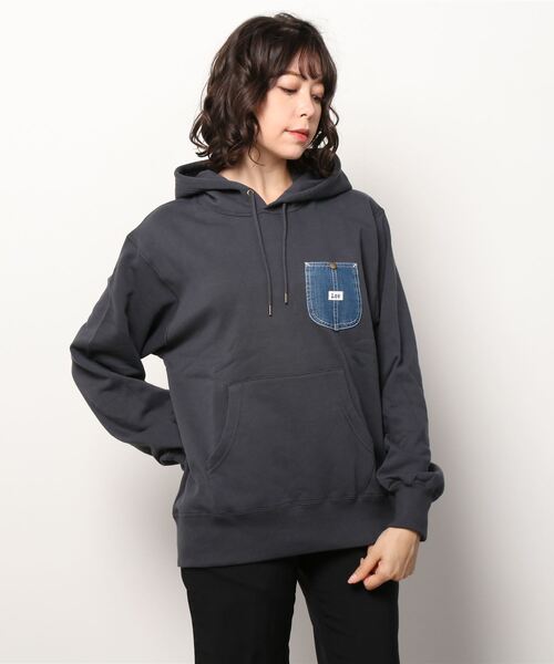 Lee（リー）の「【Lee】デニムポケットリメイク風スウェット