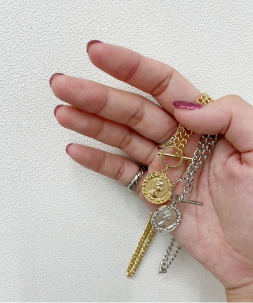 PairPair（ペアペア）の「チェーン×コインネックレス(ユニセックス）（ネックレス・レディース・ゴールド/シルバー・FREE）」の9枚目の写真